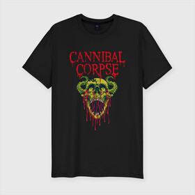 Мужская футболка хлопок Slim с принтом Cannibal Corpse Труп Каннибала (Z) в городе Новоалтайск, 92% хлопок, 8% лайкра | приталенный силуэт, круглый вырез ворота, длина до линии бедра, короткий рукав | cannibal | cannibal corpse | corpse | death metal | deathgrind | demon | devil | алекс уэбстер | брутальный дэт метал | демон | дэт метал | дэтграйнд | пол мазуркевич | роб барретт | труп каннибала | череп