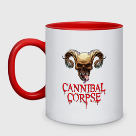Кружка двухцветная с принтом Cannibal Corpse Труп Каннибала (Z) в городе Новоалтайск, керамика | объем — 330 мл, диаметр — 80 мм. Цветная ручка и кайма сверху, в некоторых цветах — вся внутренняя часть | cannibal | cannibal corpse | corpse | death metal | deathgrind | demon | devil | алекс уэбстер | брутальный дэт метал | демон | дэт метал | дэтграйнд | пол мазуркевич | роб барретт | труп каннибала | череп