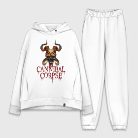 Женский костюм хлопок Oversize с принтом Cannibal Corpse | Труп Каннибала (Z) в городе Новоалтайск,  |  | cannibal | cannibal corpse | corpse | death metal | deathgrind | demon | devil | алекс уэбстер | брутальный дэт метал | демон | дэт метал | дэтграйнд | пол мазуркевич | роб барретт | труп каннибала | череп