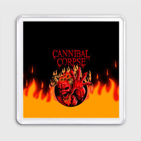 Магнит 55*55 с принтом Cannibal Corpse | Труп Каннибала (Z) в городе Новоалтайск, Пластик | Размер: 65*65 мм; Размер печати: 55*55 мм | Тематика изображения на принте: cannibal | cannibal corpse | corpse | death metal | deathgrind | алекс уэбстер | брутальный дэт метал | дэт метал | дэтграйнд | пол мазуркевич | роб барретт | труп каннибала