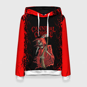 Женская толстовка 3D с принтом Cannibal Corpse | Труп Каннибала (Z) в городе Новоалтайск, 100% полиэстер  | двухслойный капюшон со шнурком для регулировки, мягкие манжеты на рукавах и по низу толстовки, спереди карман-кенгуру с мягким внутренним слоем. | cannibal | cannibal corpse | corpse | death metal | deathgrind | алекс уэбстер | брутальный дэт метал | дэт метал | дэтграйнд | пол мазуркевич | роб барретт | труп каннибала