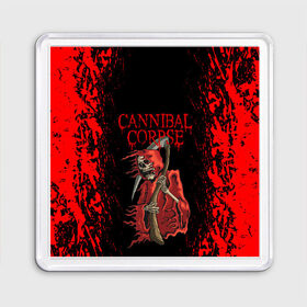 Магнит 55*55 с принтом Cannibal Corpse | Труп Каннибала (Z) в городе Новоалтайск, Пластик | Размер: 65*65 мм; Размер печати: 55*55 мм | Тематика изображения на принте: cannibal | cannibal corpse | corpse | death metal | deathgrind | алекс уэбстер | брутальный дэт метал | дэт метал | дэтграйнд | пол мазуркевич | роб барретт | труп каннибала