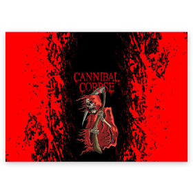Поздравительная открытка с принтом Cannibal Corpse | Труп Каннибала (Z) в городе Новоалтайск, 100% бумага | плотность бумаги 280 г/м2, матовая, на обратной стороне линовка и место для марки
 | Тематика изображения на принте: cannibal | cannibal corpse | corpse | death metal | deathgrind | алекс уэбстер | брутальный дэт метал | дэт метал | дэтграйнд | пол мазуркевич | роб барретт | труп каннибала
