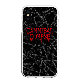 Чехол для iPhone XS Max матовый с принтом Cannibal Corpse | Songs (Z) в городе Новоалтайск, Силикон | Область печати: задняя сторона чехла, без боковых панелей | Тематика изображения на принте: cannibal | cannibal corpse | corpse | death metal | deathgrind | алекс уэбстер | брутальный дэт метал | дэт метал | дэтграйнд | пол мазуркевич | роб барретт | труп каннибала