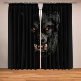 Фотошторы с принтом Оборотень | Werewolf в городе Новоалтайск, Блэкаут (светозащита 90%) / Габардин (светозащита 40% | 2 полотна шириной по 145 см; Высота 200-300 см; Крепление: шторная лента (на крючки); | werewolf | волк | зверь | зло | мистика | монстр | оборотень | полнолуние | ужасы