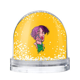 Снежный шар с принтом LiL PEEP в городе Новоалтайск, Пластик | Изображение внутри шара печатается на глянцевой фотобумаге с двух сторон | lil peep | лил пип | лил пип арт | рэпер | рэпер лил