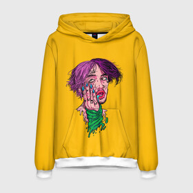 Мужская толстовка 3D с принтом LiL PEEP в городе Новоалтайск, 100% полиэстер | двухслойный капюшон со шнурком для регулировки, мягкие манжеты на рукавах и по низу толстовки, спереди карман-кенгуру с мягким внутренним слоем. | lil peep | лил пип | лил пип арт | рэпер | рэпер лил
