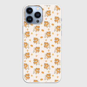 Чехол для iPhone 13 Pro Max с принтом Крутая Шиба Ину в городе Новоалтайск,  |  | Тематика изображения на принте: ину | конфета | лапа | леденец | отпечаток | сладости | собаки | торт | тортик | хатико | шиба | японская