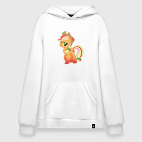Худи SuperOversize хлопок с принтом My Little Pony - AppleJack в городе Новоалтайск, 70% хлопок, 30% полиэстер, мягкий начес внутри | карман-кенгуру, эластичная резинка на манжетах и по нижней кромке, двухслойный капюшон
 | applejack | friendship | mylittlepony | twilight sparkle | waifu | вайфу | дружба это магия | кони | моя маленькая пони | мультфильм | пони | эплджек