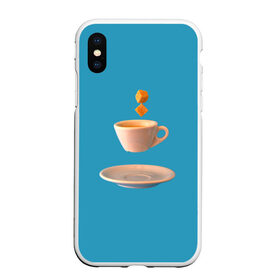 Чехол для iPhone XS Max матовый с принтом Эспрессо в городе Новоалтайск, Силикон | Область печати: задняя сторона чехла, без боковых панелей | блюдце | кофе | кружка | напиток | сахар