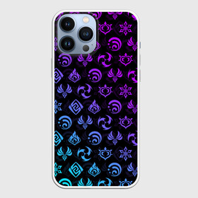 Чехол для iPhone 13 Pro Max с принтом GENSHIN IMPACT NEON   НЕОН ЭМБЛЕМЫ ГЕНШИН ИМПАКТ в городе Новоалтайск,  |  | Тематика изображения на принте: amber | anime | genshin impact | girl | jean | lisa | paimon | xiao | zelda | анемо | аниме | геншен импакт | геншин импакт | геншин эмпакт | геншинимпакт | девушка | игры | кли | лиза | паймон | пеймон | персонажи | сяо | тян