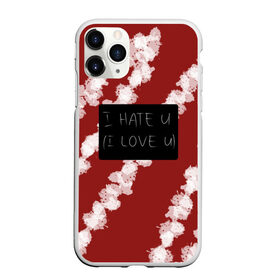 Чехол для iPhone 11 Pro матовый с принтом I hate you, I love you в городе Новоалтайск, Силикон |  | love | влюбленность | любовь | отношения | страсть
