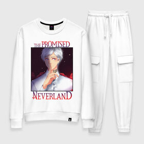 Женский костюм хлопок с принтом Norman | The Promised Neverland (Z) в городе Новоалтайск, 100% хлопок | на свитшоте круглая горловина, мягкая резинка по низу. Брюки заужены к низу, на них два вида карманов: два 