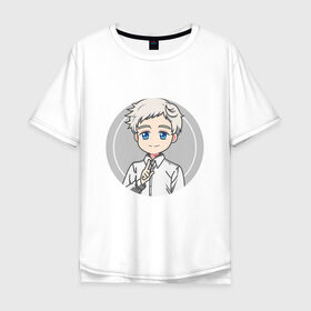 Мужская футболка хлопок Oversize с принтом Norman | The Promised Neverland (Z) в городе Новоалтайск, 100% хлопок | свободный крой, круглый ворот, “спинка” длиннее передней части | norman | promised neverland | the promised neverland | yakusoku no neverland | неверленд | норман | обещанная страна | обещанная страна грёз | обещанный неверленд | якусоку но нэба