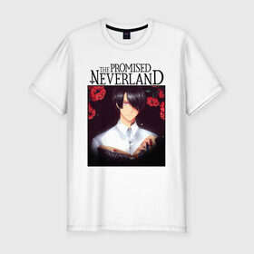 Мужская футболка хлопок Slim с принтом Ray The Promised Neverland (Z) в городе Новоалтайск, 92% хлопок, 8% лайкра | приталенный силуэт, круглый вырез ворота, длина до линии бедра, короткий рукав | promised neverland | ray | rey | the promised neverland | yakusoku no neverland | неверленд | обещанная страна | обещанная страна грёз | обещанный неверленд | рей | якусоку но нэба