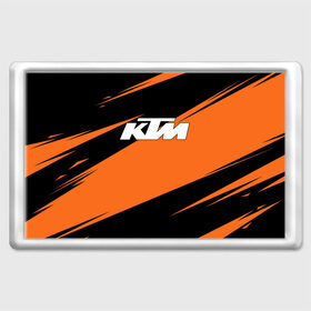 Магнит 45*70 с принтом KTM | КТМ в городе Новоалтайск, Пластик | Размер: 78*52 мм; Размер печати: 70*45 | Тематика изображения на принте: enduro | ktm | moto | moto sport | motocycle | orange | sportmotorcycle | ктм | мото | мото спорт | мотоспорт | оранжевый | спорт мото
