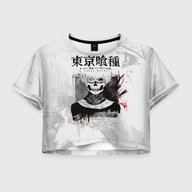 Женская футболка Crop-top 3D с принтом Канеки Кен | Kaneki Ken в городе Новоалтайск, 100% полиэстер | круглая горловина, длина футболки до линии талии, рукава с отворотами | anime | kaneki ken | tokyo ghoul | tokyo ghoul: re | аниме | анимэ | гули | джузо сузуя | канеки кен | кузен йошимура | наки | нишики нишио | ре | ренджи йомо | ризе камиширо | токийский гуль | тоука киришима | ута