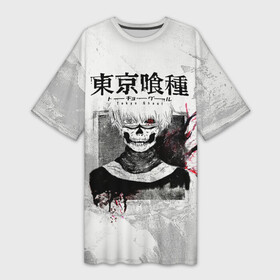 Платье-футболка 3D с принтом Канеки Кен | Kaneki Ken в городе Новоалтайск,  |  | anime | kaneki ken | tokyo ghoul | tokyo ghoul: re | аниме | анимэ | гули | джузо сузуя | канеки кен | кузен йошимура | наки | нишики нишио | ре | ренджи йомо | ризе камиширо | токийский гуль | тоука киришима | ута