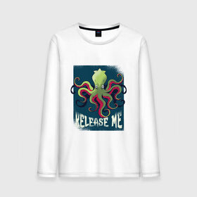 Мужской лонгслив хлопок с принтом Release the Kraken в городе Новоалтайск, 100% хлопок |  | cthulhu | octopus | pirate | release me | sailor | sea | выпускайте кракена | выпустите меня | выпустить кракена | кракер | ктулху | лавкрафт | летучий голландец | монстр | морское чудовище | моряк | моряки | октопус