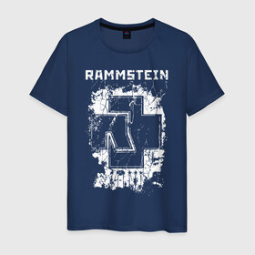 Мужская футболка хлопок с принтом RAMMSTEIN в городе Новоалтайск, 100% хлопок | прямой крой, круглый вырез горловины, длина до линии бедер, слегка спущенное плечо. | du hast | mein herz brennt | music. | ohne dich | rammstein | rock | till lindemann | музыка | рамштайн | рок | тилль линдеманн