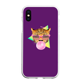 Чехол для iPhone XS Max матовый с принтом Тигр БАБЛ ГАМ в городе Новоалтайск, Силикон | Область печати: задняя сторона чехла, без боковых панелей | angry | animal | beast | jaws | predator | teeth | tiger | животное | зверь | злой | клыки | оскал | пасть | тигр | хищник