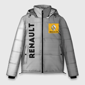 Мужская зимняя куртка 3D с принтом Renault Сталь в городе Новоалтайск, верх — 100% полиэстер; подкладка — 100% полиэстер; утеплитель — 100% полиэстер | длина ниже бедра, свободный силуэт Оверсайз. Есть воротник-стойка, отстегивающийся капюшон и ветрозащитная планка. 

Боковые карманы с листочкой на кнопках и внутренний карман на молнии. | line | renault | reno | yellow | дорога | желтая | лайв | лайн | лайф | линия | пассион | полоса | разметка | рено | сталь | фор
