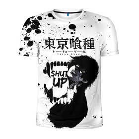 Мужская футболка 3D спортивная с принтом SHUT UP Tokyo Ghoul в городе Новоалтайск, 100% полиэстер с улучшенными характеристиками | приталенный силуэт, круглая горловина, широкие плечи, сужается к линии бедра | anime | kaneki ken | tokyo ghoul | tokyo ghoul: re | аниме | анимэ | гули | джузо сузуя | канеки кен | кузен йошимура | наки | нишики нишио | ре | ренджи йомо | ризе камиширо | токийский гуль | тоука киришима | ута