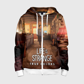 Детская толстовка 3D на молнии с принтом Life Is Strange True Colors в городе Новоалтайск, 100% полиэстер |  манжеты и пояс оформлены широкой мягкой резинкой, двухслойный капюшон со шнурком для регулировки, спереди карманы и застежка-молния
 | Тематика изображения на принте: art | colors | game | is | life | strange | true | арт | жизнь | игра | краска | настоящий | странная | цвет | штука
