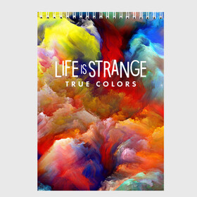 Скетчбук с принтом Life is Strange True Colors в городе Новоалтайск, 100% бумага
 | 48 листов, плотность листов — 100 г/м2, плотность картонной обложки — 250 г/м2. Листы скреплены сверху удобной пружинной спиралью | dontnod entertainment | абстракция | алекс чэнь | серия life is strange