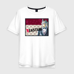 Мужская футболка хлопок Oversize с принтом BEASTARS в городе Новоалтайск, 100% хлопок | свободный крой, круглый ворот, “спинка” длиннее передней части | beastars | аниме | биастарс | выдающиеся звери | манга | пару итагаки