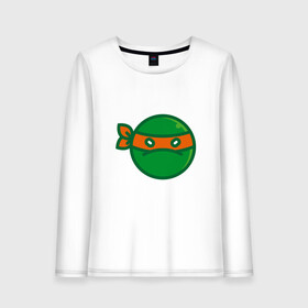 Женский лонгслив хлопок с принтом Michelangelo в городе Новоалтайск, 100% хлопок |  | donatello | leonardo | michelangelo | ninja | pizza | raphael | turtles | донателло | животные | карате | комикс | комиксы | леонардо | микеланджело | мультфильм | мутант | мутанты | ниндзя | пицца | рафаэль | сплинтер | супергерой