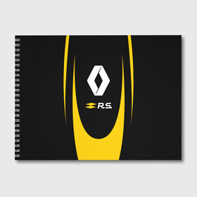 Альбом для рисования с принтом RENAULT SPORT в городе Новоалтайск, 100% бумага
 | матовая бумага, плотность 200 мг. | Тематика изображения на принте: auto | car | france | life | logan | megane | renault | sandero | sport | автомобиль | водителям | логан | логотип | машина | рено | сандеро | франция