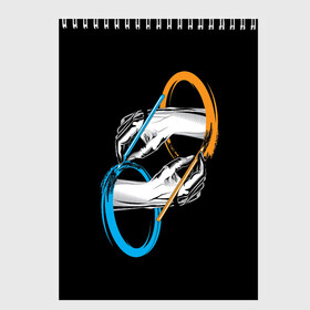 Скетчбук с принтом PORTAL 2 | ПОРТАЛ 2 в городе Новоалтайск, 100% бумага
 | 48 листов, плотность листов — 100 г/м2, плотность картонной обложки — 250 г/м2. Листы скреплены сверху удобной пружинной спиралью | aperture laboratories | glados | half life | portal | portal 2 | valve | гладос | портал | портал 2 | халф лайф | челл