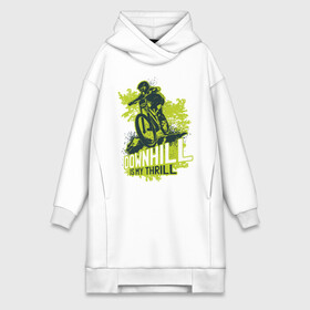 Платье-худи хлопок с принтом Downhill в городе Новоалтайск,  |  | art | bicycle | cyclist | downhill | extreme | sport | арт | велосипед | велосипедист | спорт | экстрим