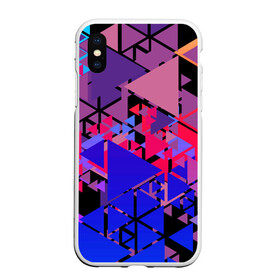Чехол для iPhone XS Max матовый с принтом Треугольники в городе Новоалтайск, Силикон | Область печати: задняя сторона чехла, без боковых панелей | абстракция | геометрическая абстракция | геометрия | минимализм | треугольники