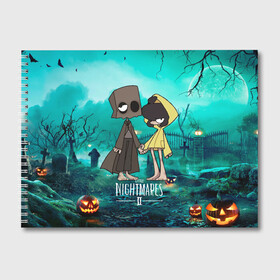 Альбом для рисования с принтом Little Nightmares 2 в городе Новоалтайск, 100% бумага
 | матовая бумага, плотность 200 мг. | Тематика изображения на принте: little nightmares | страшилка | страшная игра | ужас | хоррор