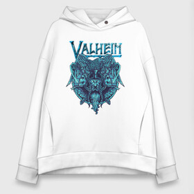 Женское худи Oversize хлопок с принтом Valheim в городе Новоалтайск, френч-терри — 70% хлопок, 30% полиэстер. Мягкий теплый начес внутри —100% хлопок | боковые карманы, эластичные манжеты и нижняя кромка, капюшон на магнитной кнопке | fantasy | mmo | valheim | valve | валхейм | вальхейм | викинги | выживалка | игра | королевская битва | ммо | ролевая игра | фэнтази