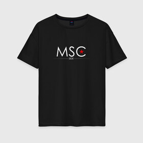 Женская футболка хлопок Oversize с принтом MSCside collection | MSC (2021) в городе Новоалтайск, 100% хлопок | свободный крой, круглый ворот, спущенный рукав, длина до линии бедер
 | 0x000000123 | moscow | moscow side | mscside | москва