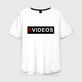 Мужская футболка хлопок Oversize с принтом XVIDEOS в городе Новоалтайск, 100% хлопок | свободный крой, круглый ворот, “спинка” длиннее передней части | 2 | big | com | girl | http | https | milf | mom | ru | russian | teen | tits | video | www | xvideos | зеркало | русское | хвидео | чмшвущы