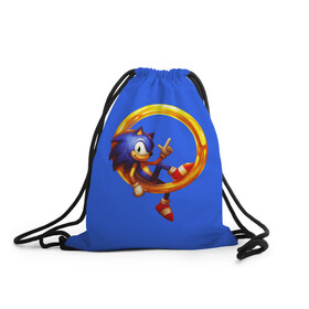 Рюкзак-мешок 3D с принтом SONIC в городе Новоалтайск, 100% полиэстер | плотность ткани — 200 г/м2, размер — 35 х 45 см; лямки — толстые шнурки, застежка на шнуровке, без карманов и подкладки | hedgehog | metal sonic | silver | silver the hedgehog | sonic | sonic boom | sonic the hedgehog | еж | ёж сонник | ежик | игры | кино | соник | соник в кино | фильм
