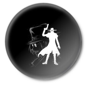 Значок с принтом Hellsing в городе Новоалтайск,  металл | круглая форма, металлическая застежка в виде булавки | alucard | alukard | anime | blood | dracula | hellsing | integra | japan | manga | seras | tepes | vampire | victoria | vlad | алукард | аниме | вампир | виктория | влад | граф | дракула | интегра | клыки | кровь | манга | монстр | серас | хел