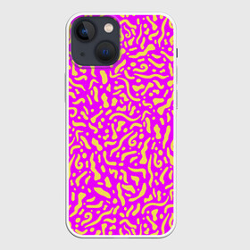 Чехол для iPhone 13 mini с принтом Абстрактные узоры в городе Новоалтайск,  |  | abstract | military | neon | pattern | pink | purple | texture | абстракция | бактерии | волны | восточные | гламур | желтые узоры | камуфляж | кудрявые | милитари | нежные | неоновые | орнамент | паттерн | пятна | резьба