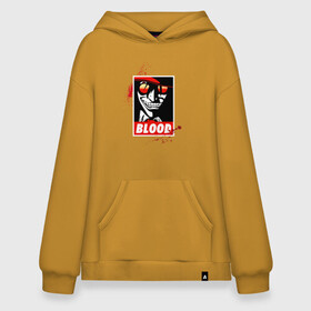 Худи SuperOversize хлопок с принтом Hellsing blood в городе Новоалтайск, 70% хлопок, 30% полиэстер, мягкий начес внутри | карман-кенгуру, эластичная резинка на манжетах и по нижней кромке, двухслойный капюшон
 | вампир | капли | кровь | плакат