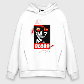 Мужское худи Oversize хлопок с принтом Hellsing blood в городе Новоалтайск, френч-терри — 70% хлопок, 30% полиэстер. Мягкий теплый начес внутри —100% хлопок | боковые карманы, эластичные манжеты и нижняя кромка, капюшон на магнитной кнопке | Тематика изображения на принте: вампир | капли | кровь | плакат