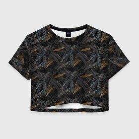 Женская футболка Crop-top 3D с принтом Следы шин велосипеда в городе Новоалтайск, 100% полиэстер | круглая горловина, длина футболки до линии талии, рукава с отворотами | biker | bmx | extreme | motocros | motox | mx | racing | speed | байкер | велик | велокросс | велосипед | велосипедный спорт | велоспорт | гонки | горный велоспорт | железный конь | кросс | мотоспорт | скорость