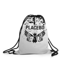 Рюкзак-мешок 3D с принтом placebo в городе Новоалтайск, 100% полиэстер | плотность ткани — 200 г/м2, размер — 35 х 45 см; лямки — толстые шнурки, застежка на шнуровке, без карманов и подкладки | black eyed | black market music | every you every me | nancy boy | placebo | placebo interview | placebo live | placebo nancy | pure morning | running up that hill | special k | taste in men | where is my mind | without you i’m nothing