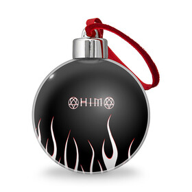 Ёлочный шар с принтом HIM в городе Новоалтайск, Пластик | Диаметр: 77 мм | Тематика изображения на принте: doom | full | full episodes | funny | h.i.m | hd | hearing impaired | heartagram | highlights | him | him (musical group) | him vevo | interview | live | love | lyrics | metal | music | new | official | rock | show | the | universal | valo | video | ville