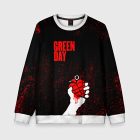 Детский свитшот 3D с принтом green day в городе Новоалтайск, 100% полиэстер | свободная посадка, прямой крой, мягкая тканевая резинка на рукавах и понизу свитшота | american idiot | boulevard of broke | day | green | green day | green day hits | green day lyrics | green day mix | green day music video | green day official | green day songs | green day videos | greenday | music | music video | official | warner record