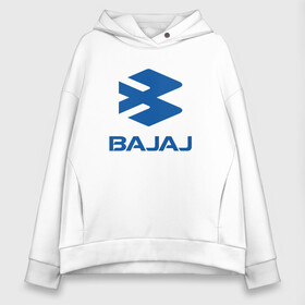 Женское худи Oversize хлопок с принтом Bajaj Мото Лого (Z) в городе Новоалтайск, френч-терри — 70% хлопок, 30% полиэстер. Мягкий теплый начес внутри —100% хлопок | боковые карманы, эластичные манжеты и нижняя кромка, капюшон на магнитной кнопке | bajaj | bajaj auto | bike | bikers | moto | motorcycle | sport | байк | байкер | мото | мотоциклы | спорт
