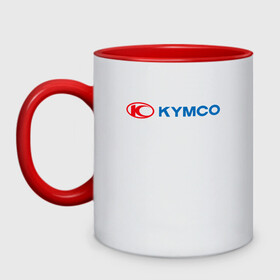 Кружка двухцветная с принтом KYMCO Мото Лого (Z) в городе Новоалтайск, керамика | объем — 330 мл, диаметр — 80 мм. Цветная ручка и кайма сверху, в некоторых цветах — вся внутренняя часть | Тематика изображения на принте: bike | bikers | gilera | kymco | kymco moto | kymco quannon | moto | motorcycle | piaggio | sport | байк | байкер | мото | мотоциклы | спорт